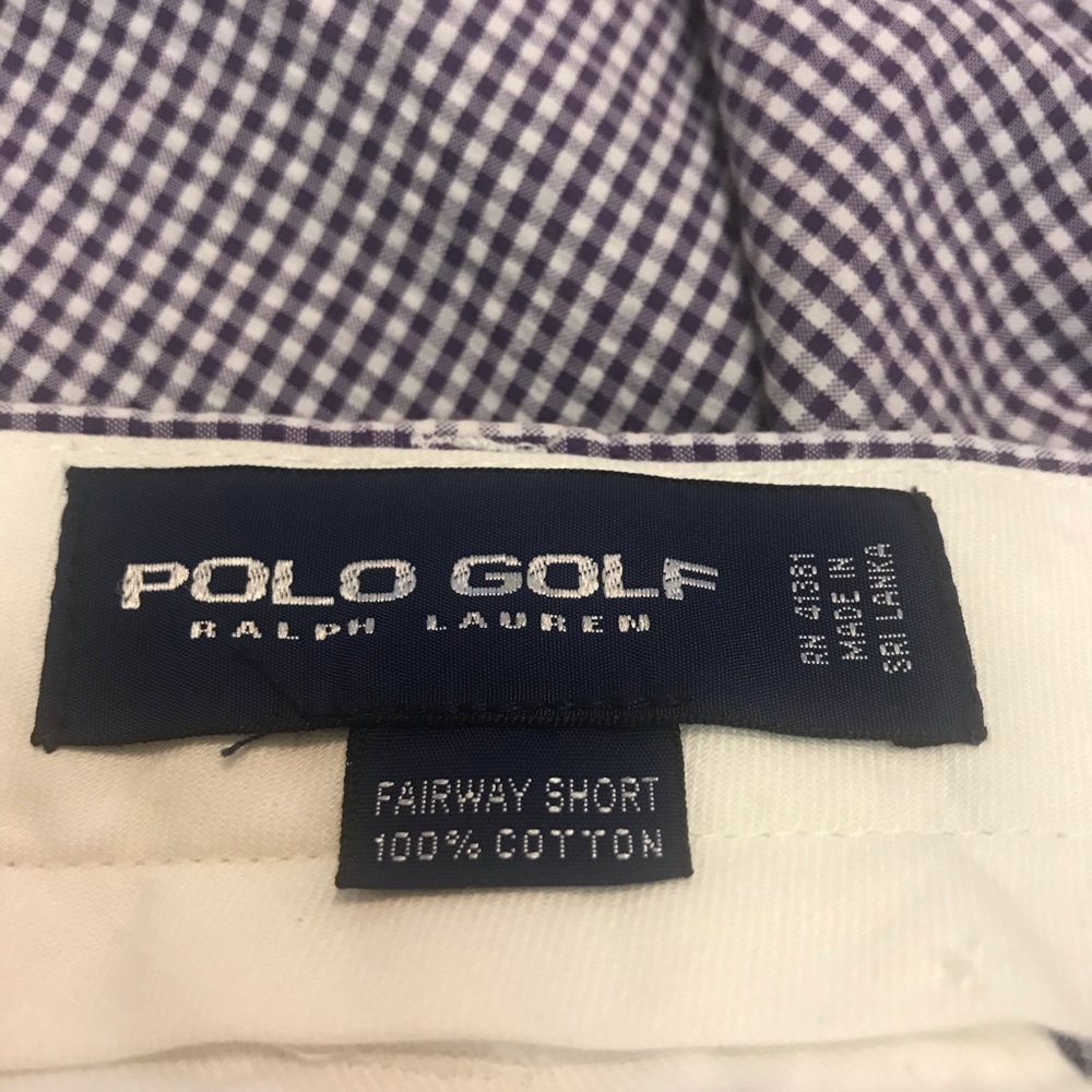 Ralph Lauren polo golf purple gingham shorts - Picture 3 of 4